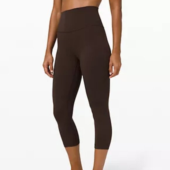 Lululemon Align High Rise Crop 21" Nulu Size 6 🤎 French Press Brown - Picture 1 of 4